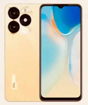Itel A70 smartphone front and back view with 6.6-inch HD+ display and 5000mAh battery
