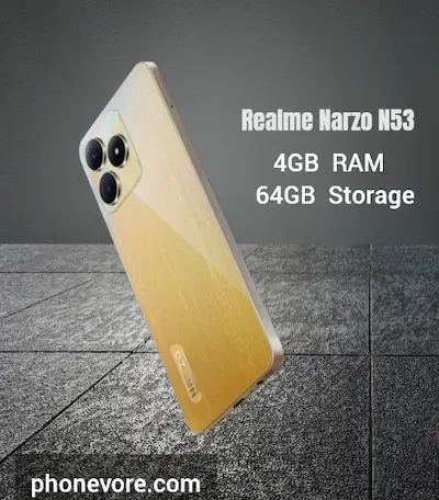 Realme Narzo N53 smartphone with 50MP camera and sleek design