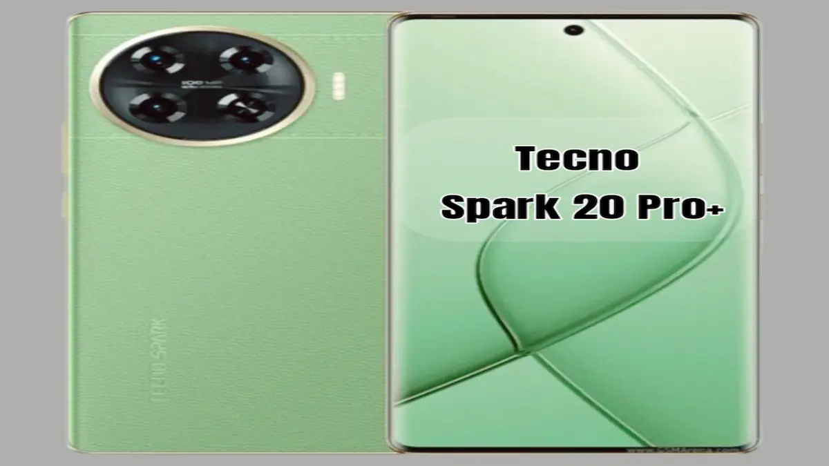 Tecno Spark 20 Pro Plus smartphone with 108MP camera and curved AMOLED display